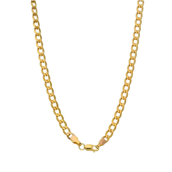 9ct Yellow Gold Solid Curb Chain - 18" - 8.1g