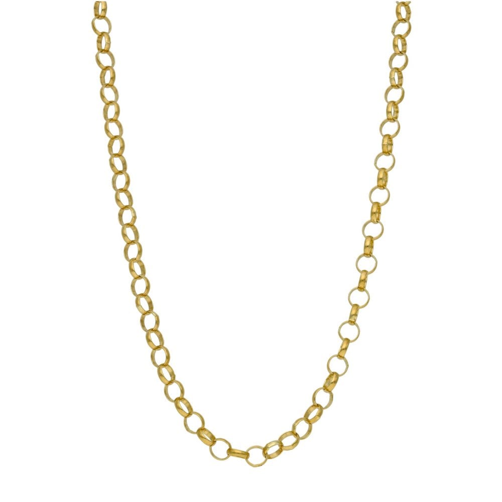 Gents 9ct Yellow Gold Round Belcher Chain - 30" - 11.0g