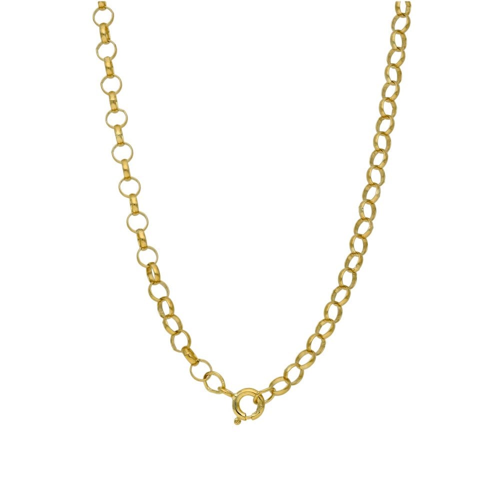 Gents 9ct Yellow Gold Round Belcher Chain - 30" - 11.0g