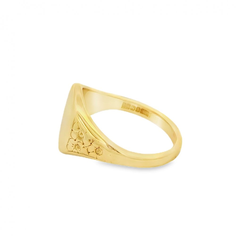 Gents 9ct Yellow Gold Signet Ring - Size Z - 15mm