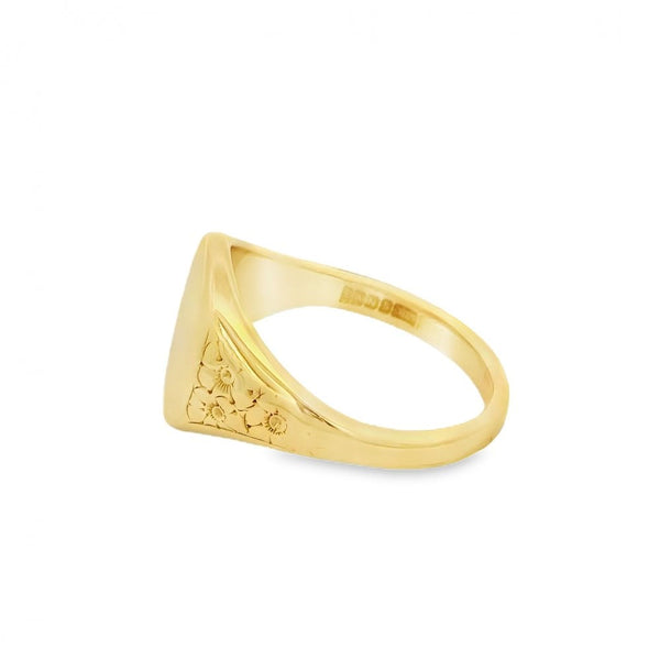 Gents 9ct Yellow Gold Signet Ring - Size Z - 15mm