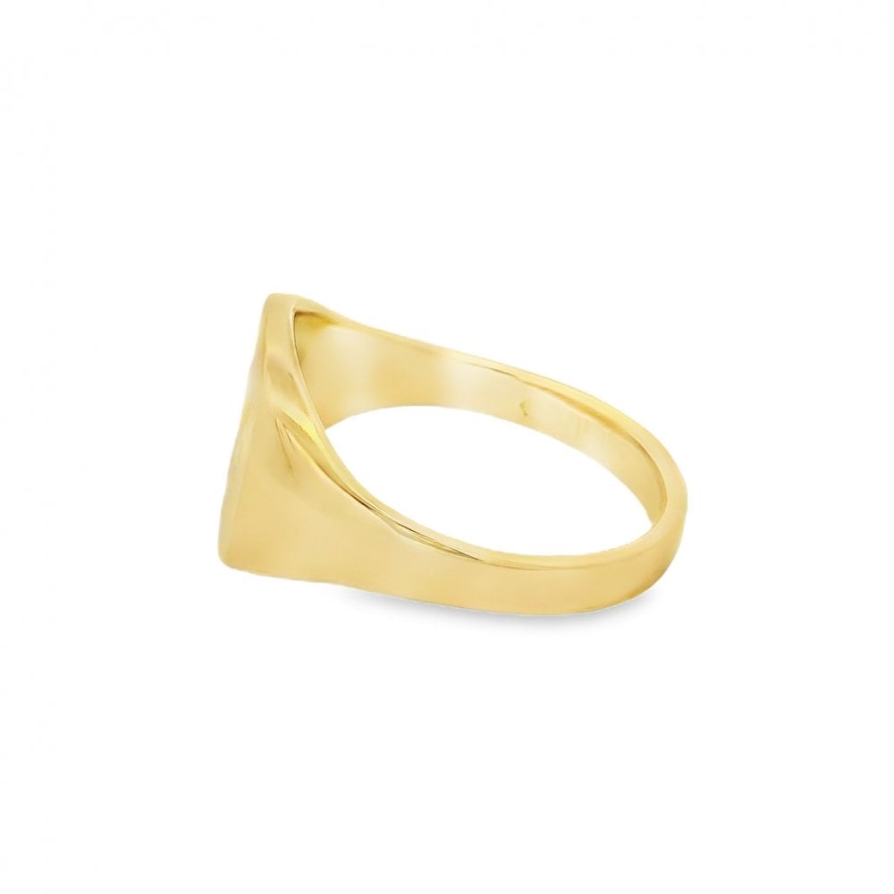 Gents 9ct Yellow Gold Signet Ring - Size U - 13mm