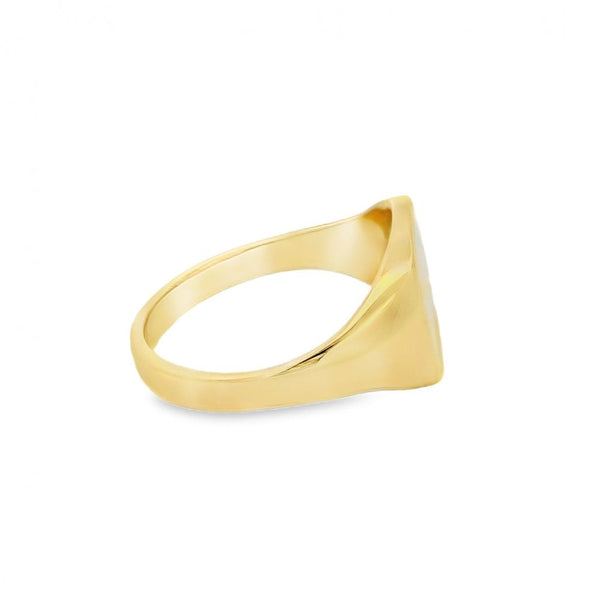 Gents 9ct Yellow Gold Signet Ring - Size U - 13mm