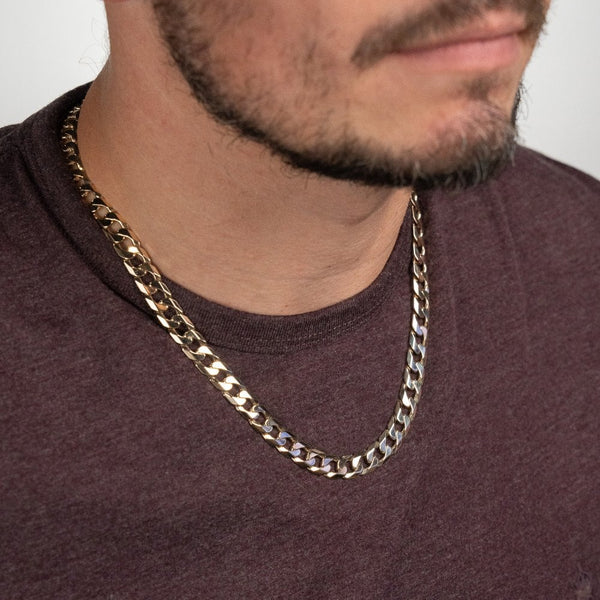 Gents 9ct Yellow Gold Curb Chain - 20" - 59.2g