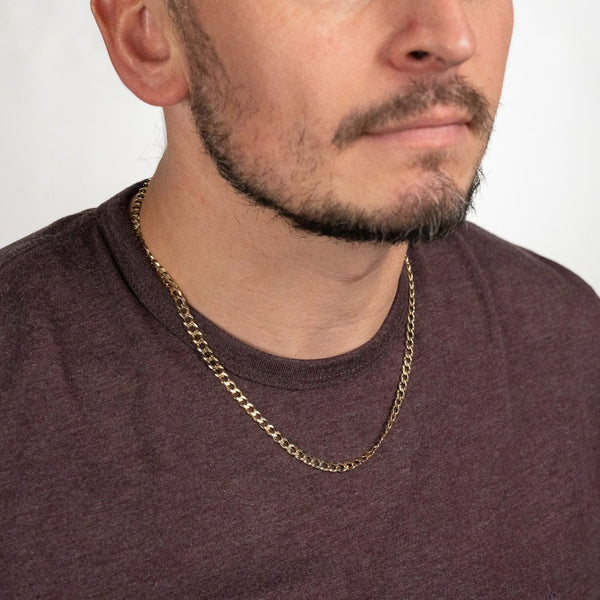 9ct Yellow Gold Curb Chain - 20" - 16.1g