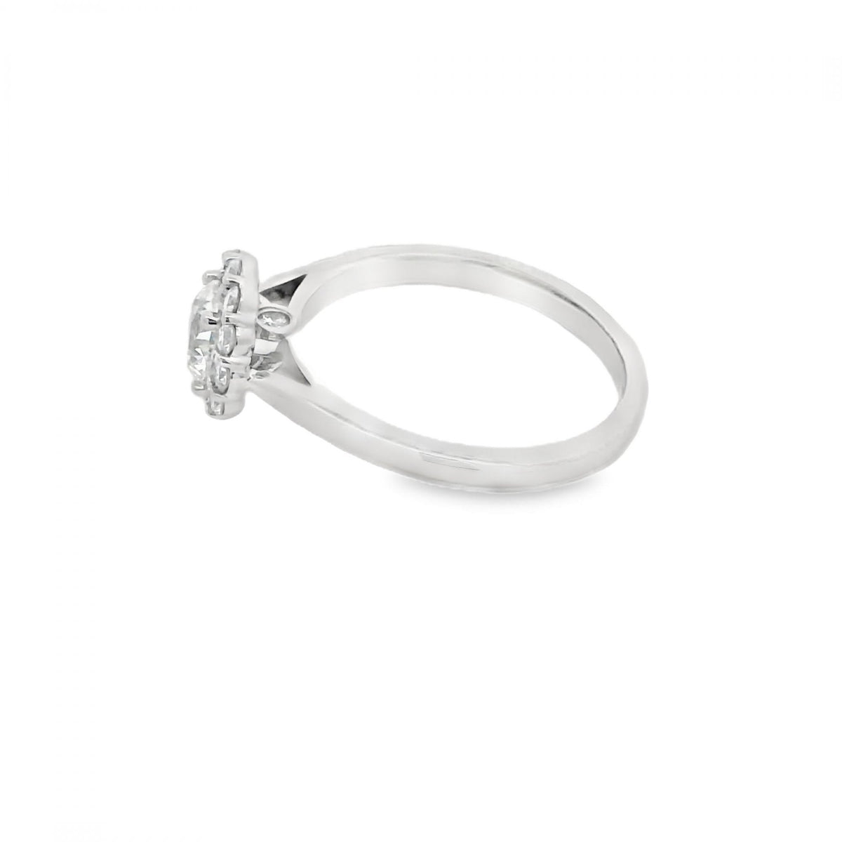 18ct White Gold Diamond Cluster Ring - Size M - 1.00ct