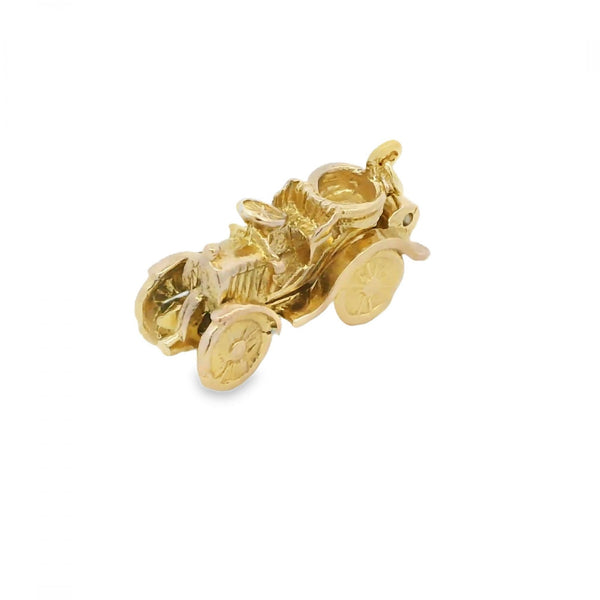 9ct Yellow Gold Motor Car Charm - 21x13x9mm - 5.3g