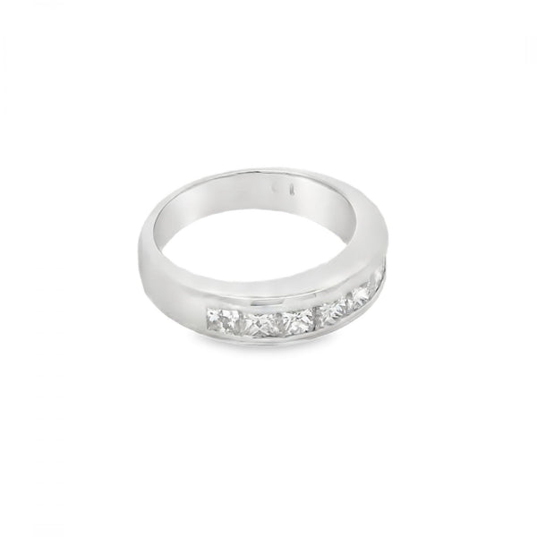 Ladies 18ct White Gold Diamond Half Eternity Ring - 1.00ct
