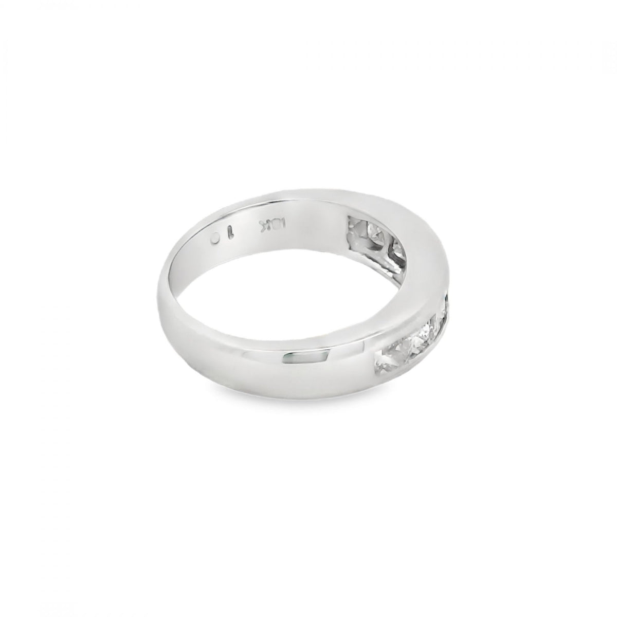 Ladies 18ct White Gold Diamond Half Eternity Ring - 1.00ct