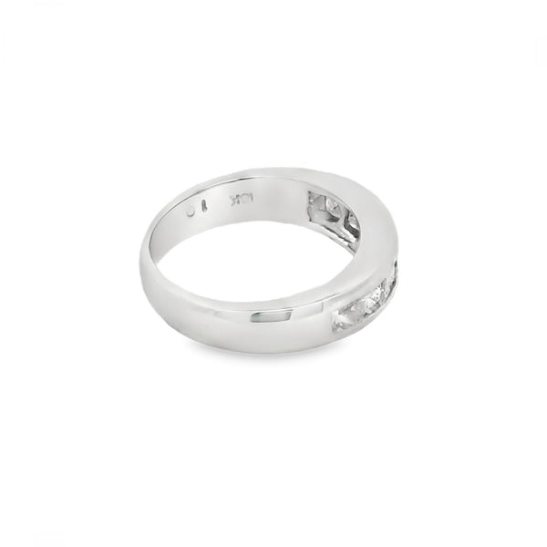 Ladies 18ct White Gold Diamond Half Eternity Ring - 1.00ct