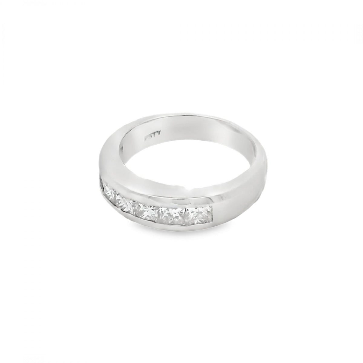 Ladies 18ct White Gold Diamond Half Eternity Ring - 1.00ct