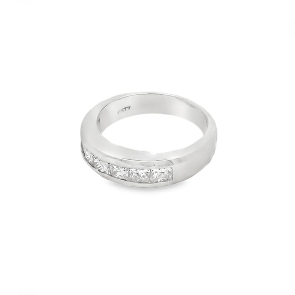 Ladies 18ct White Gold Diamond Half Eternity Ring - 1.00ct