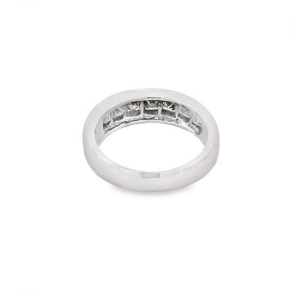 Ladies 18ct White Gold Diamond Half Eternity Ring - 1.00ct