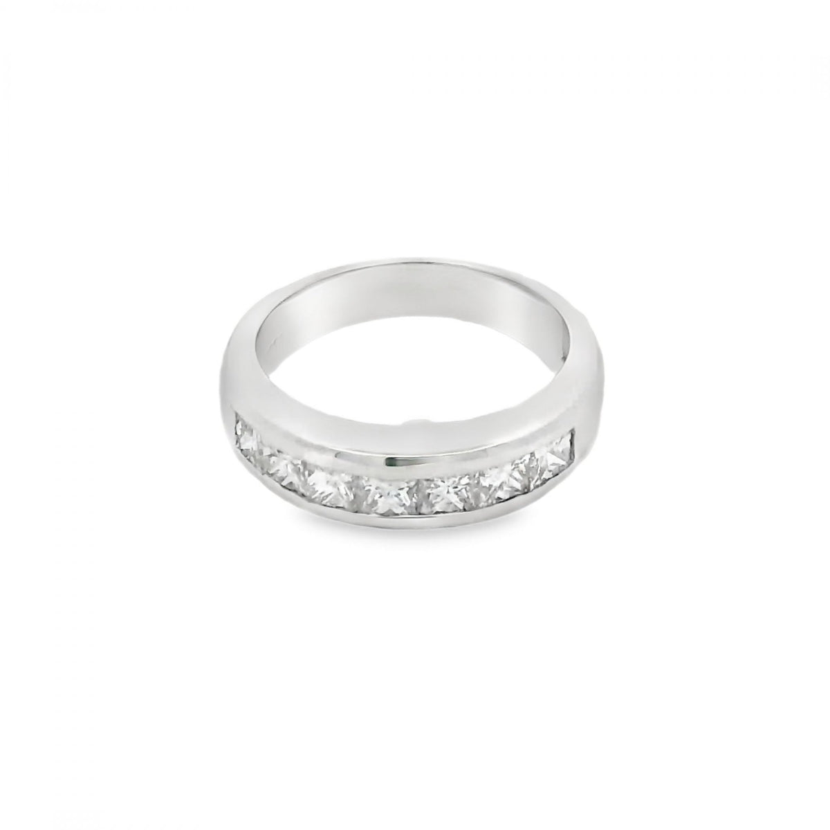 Ladies 18ct White Gold Diamond Half Eternity Ring - 1.00ct