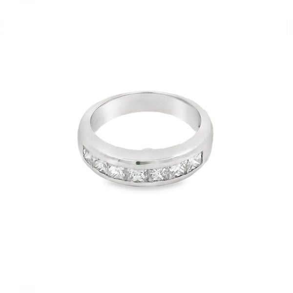 Ladies 18ct White Gold Diamond Half Eternity Ring - 1.00ct
