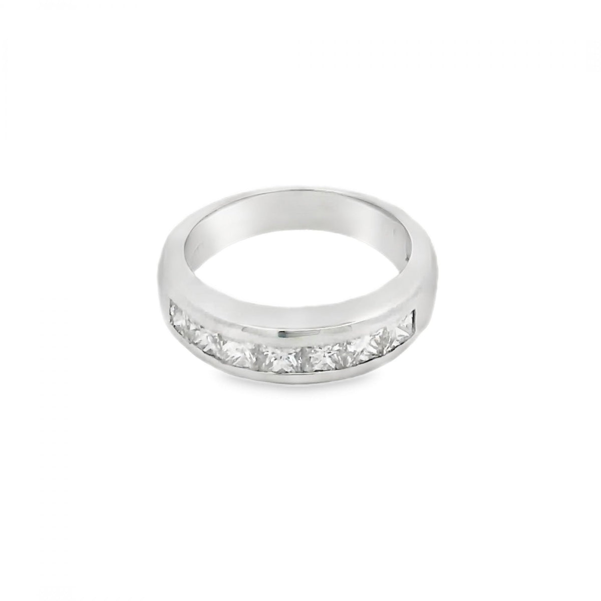 Ladies 18ct White Gold Diamond Half Eternity Ring - 1.00ct
