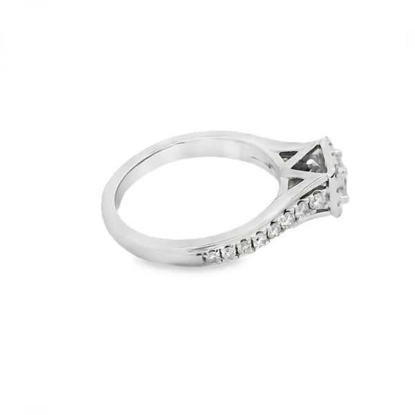 Ladies 18ct White Gold VERA WANG LOVE Diamond Cluster Ring