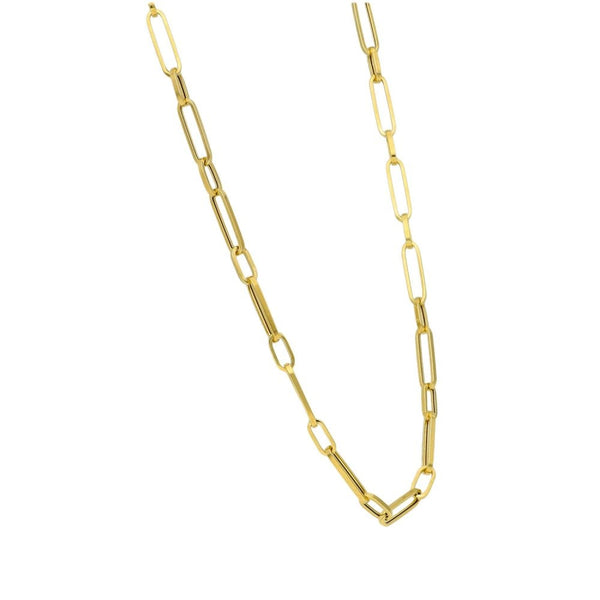 9ct Yellow Gold Paperlink Long Chain - 28" - 6.1g
