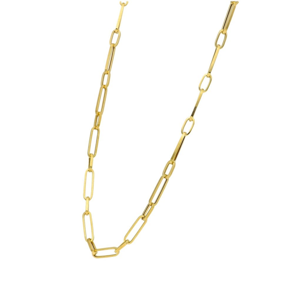 9ct Yellow Gold Paperlink Long Chain - 28" - 6.1g