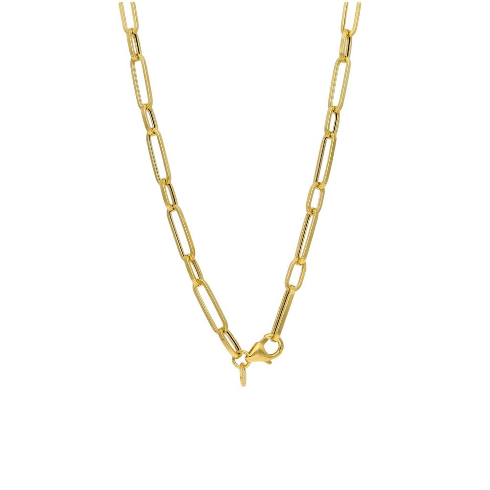 9ct Yellow Gold Paperlink Long Chain - 28" - 6.1g