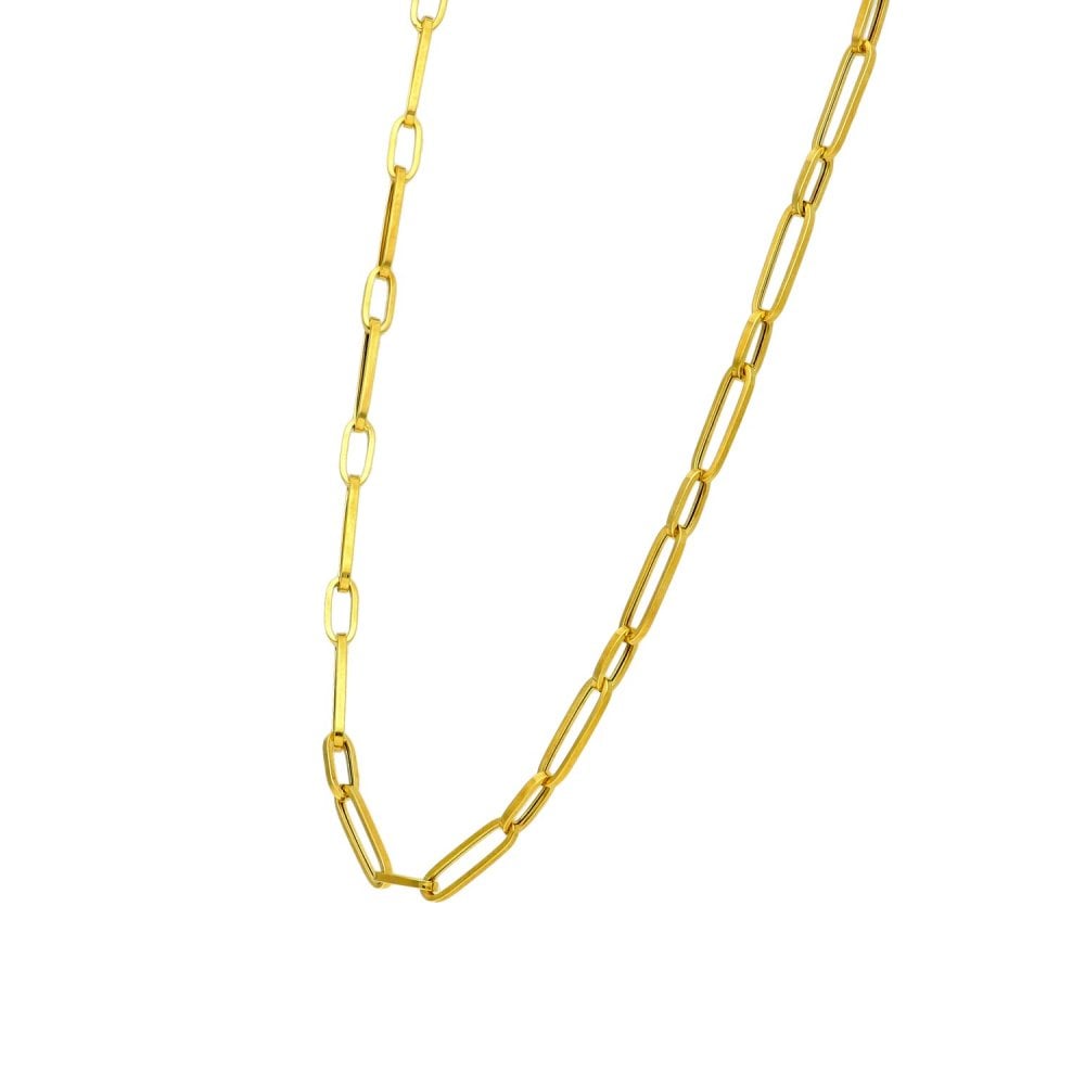 9ct Yellow Gold Paperlink Chain - 18" - 4.2g