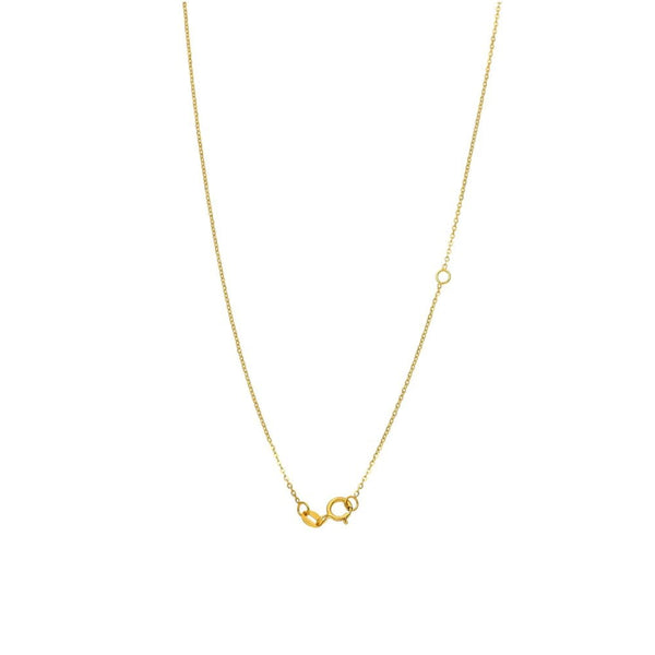 9ct Yellow Gold Cultured Pearl Drop Necklace - 18" - 2.2g
