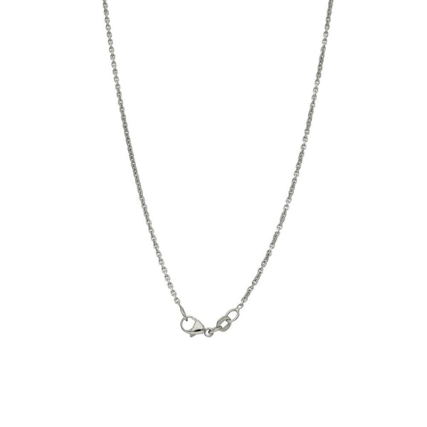 Ladies 18ct White Gold Diamond Set Heart Pendant & 16" Chain
