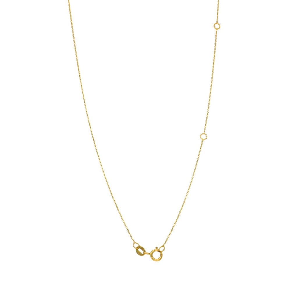 9ct Yellow Gold Double Loop & Trace Necklace - 20/22/24" - 1.7g