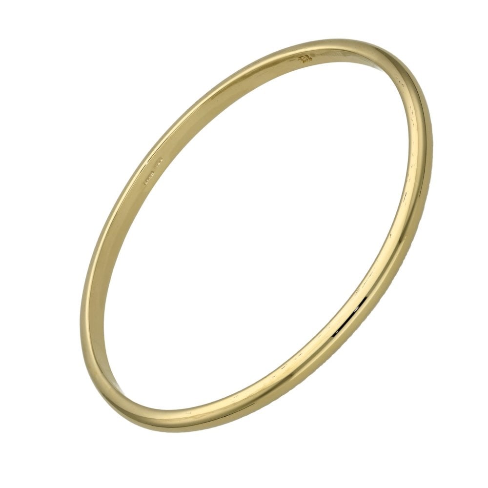9ct Yellow Gold Solid Bangle - 31.7g
