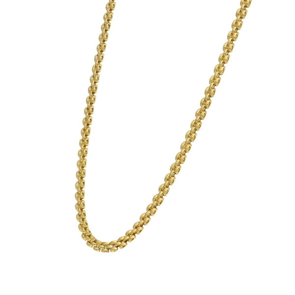9ct Yellow Gold Panther Link Chain - 18" - 8.8g