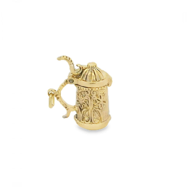 9ct Yellow Gold Tankard Charm - 18x22x10mm - 5.2g