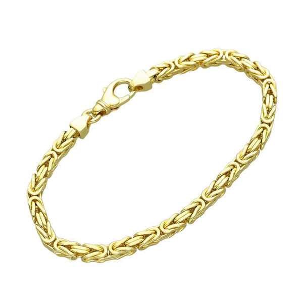 9ct Yellow Gold Byzantine Bracelet - 8.5" - 25.7g