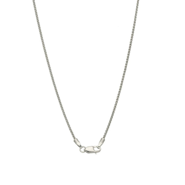 9ct White Gold Diamond Cross Pendant & Necklace - 18" - 7.7g