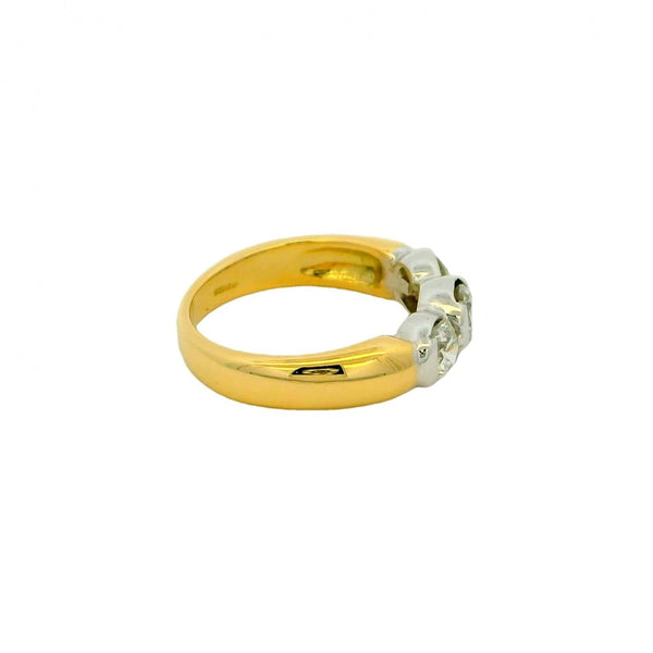 Ladies 18ct Yellow Gold Diamond Trilogy Ring - 1.00ct
