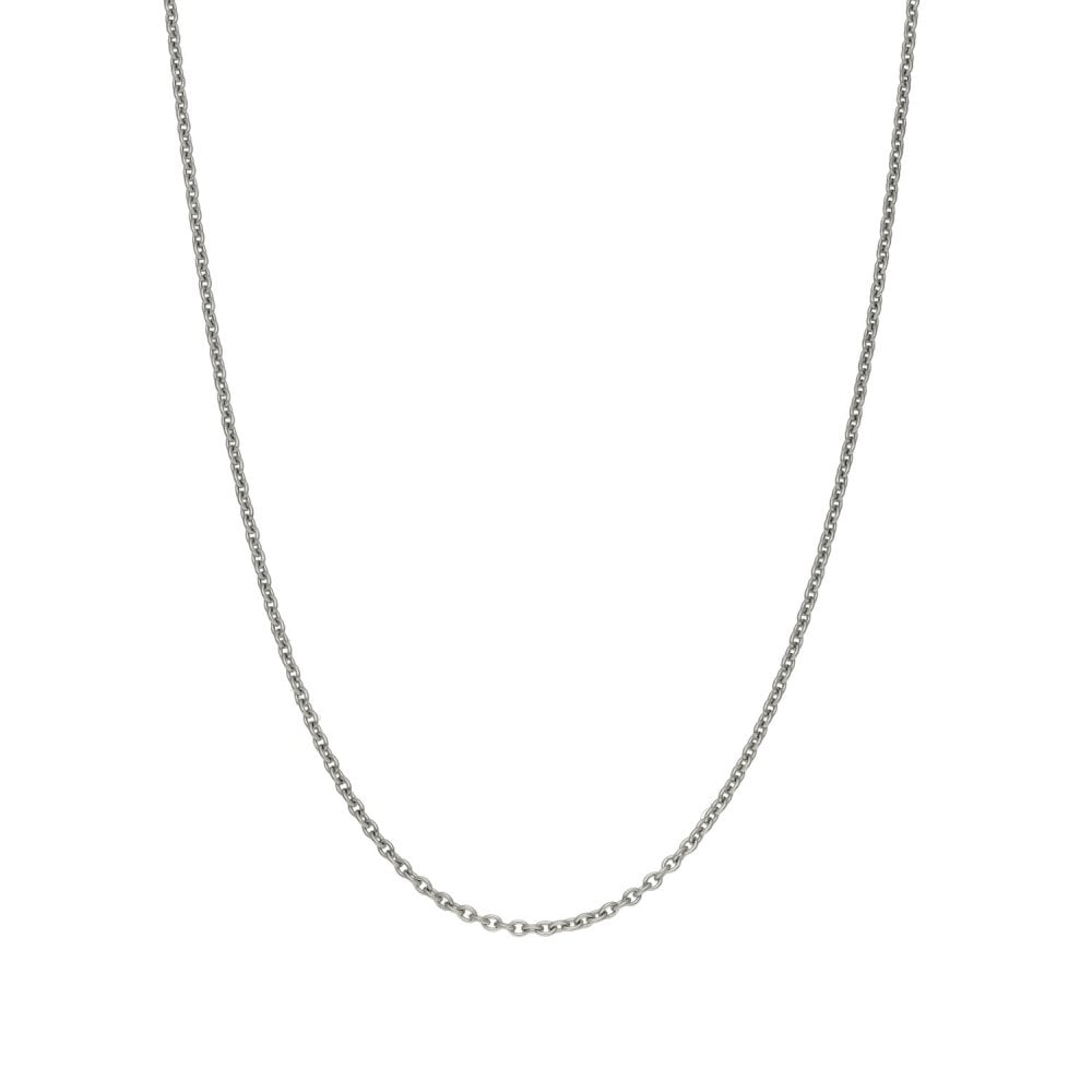 18ct White Gold Trace Chain - 18 inch - 3.1g