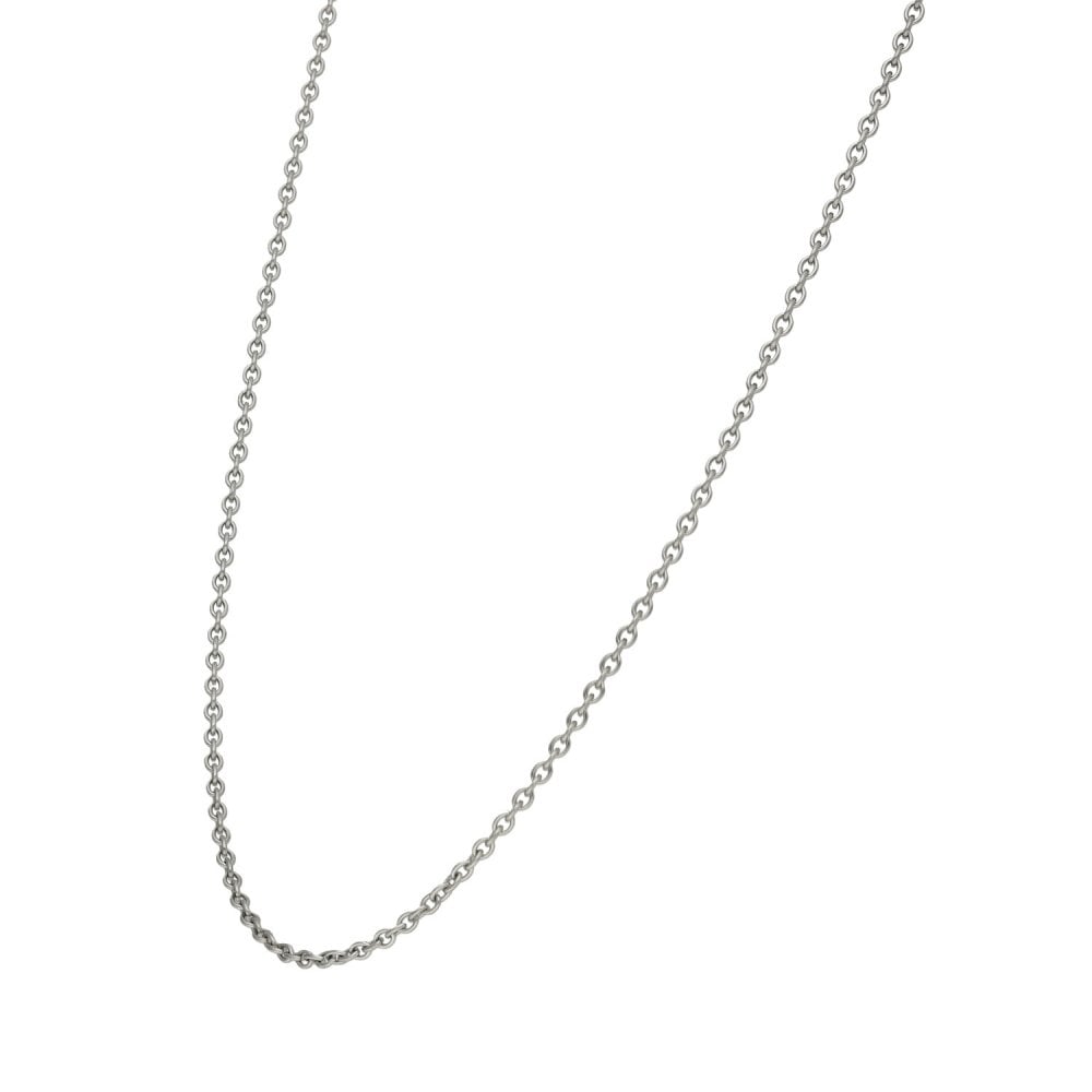 18ct White Gold Trace Chain - 18 inch - 3.1g