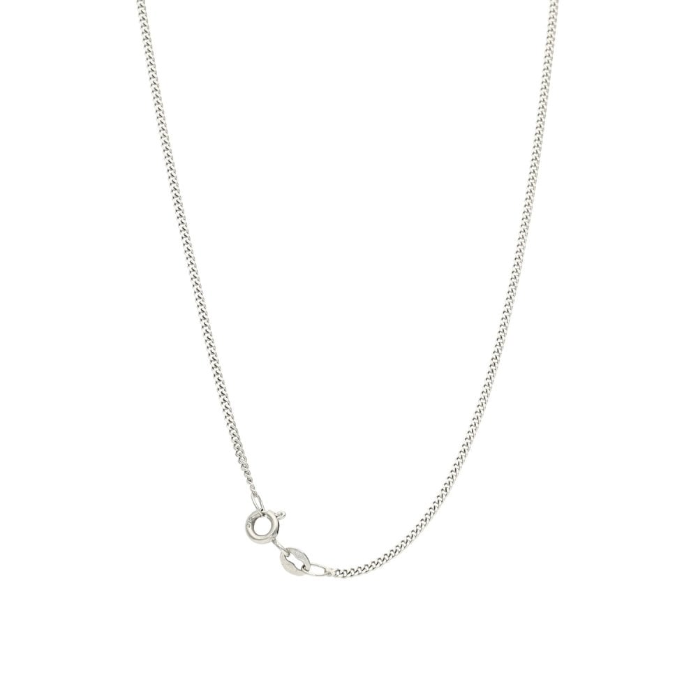 9ct White Gold Pink Sapphire & Diamond Pendant & Necklace - 18"