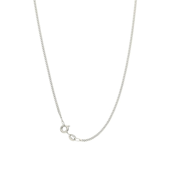 9ct White Gold Pink Sapphire & Diamond Pendant & Necklace - 18"