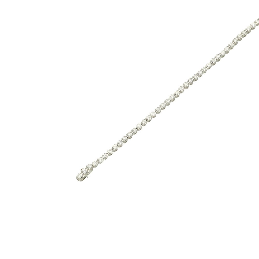 Ladies 9ct White Gold Diamond Tennis Bracelet - 7" - 1.01ct