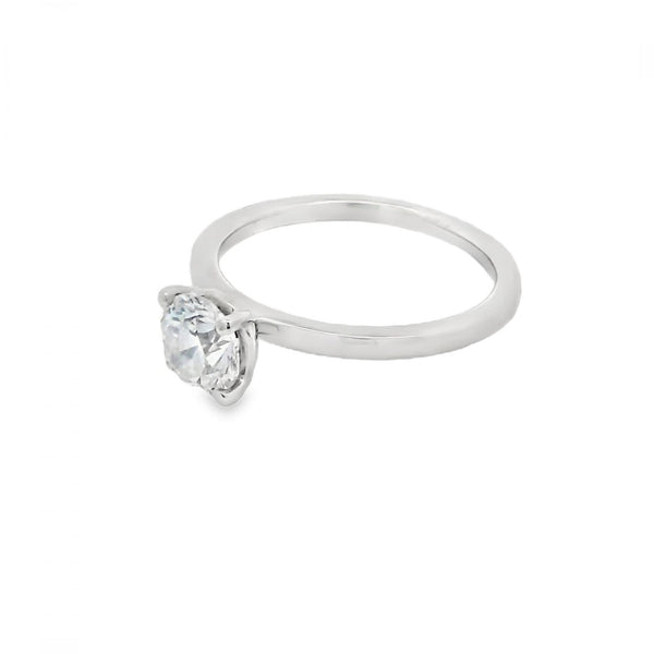 Platinum Diamond Brilliant Cut Engagement Ring - 0.83ct