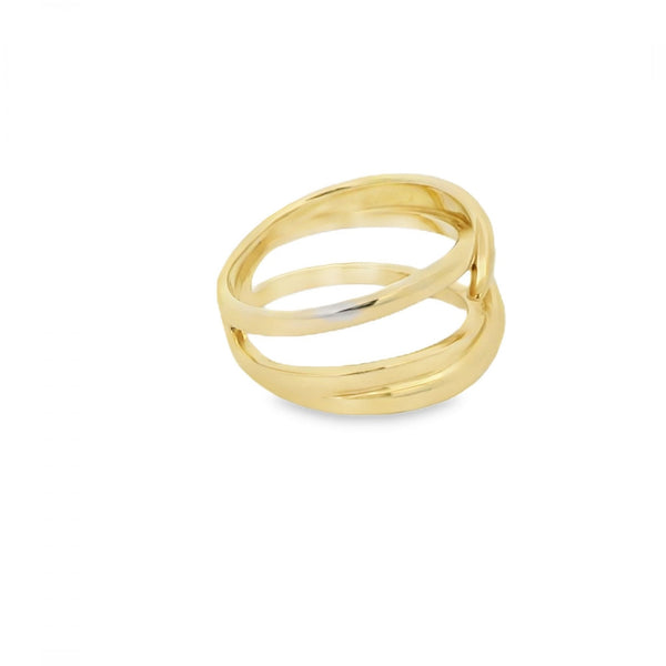 Ladies 9ct Yellow Gold Double Thorn Band - Size P