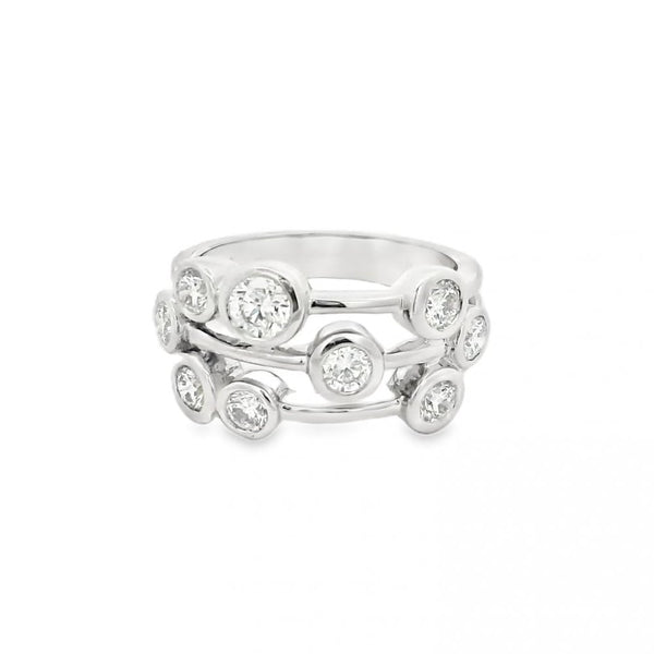 18ct White Gold Scatter Diamond Ring - 1.19ct