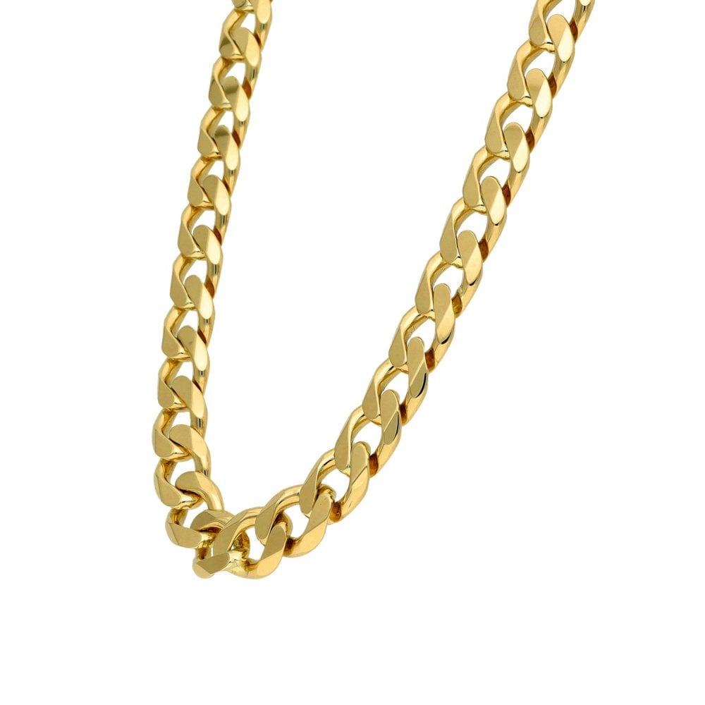 9ct Yellow Gold Heavy Curb Chain - 20" - 143.6g