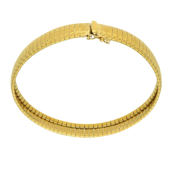 9ct Yellow Gold Flexi Engraved Bracelet - 12.8g - 7.5"