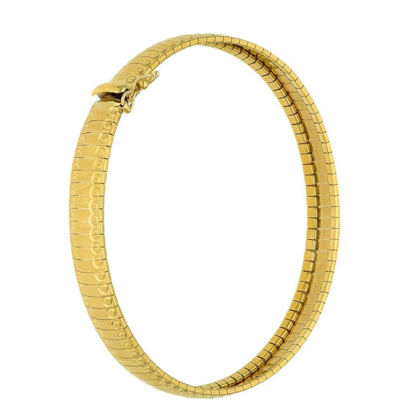 9ct Yellow Gold Flexi Engraved Bracelet - 12.8g - 7.5"