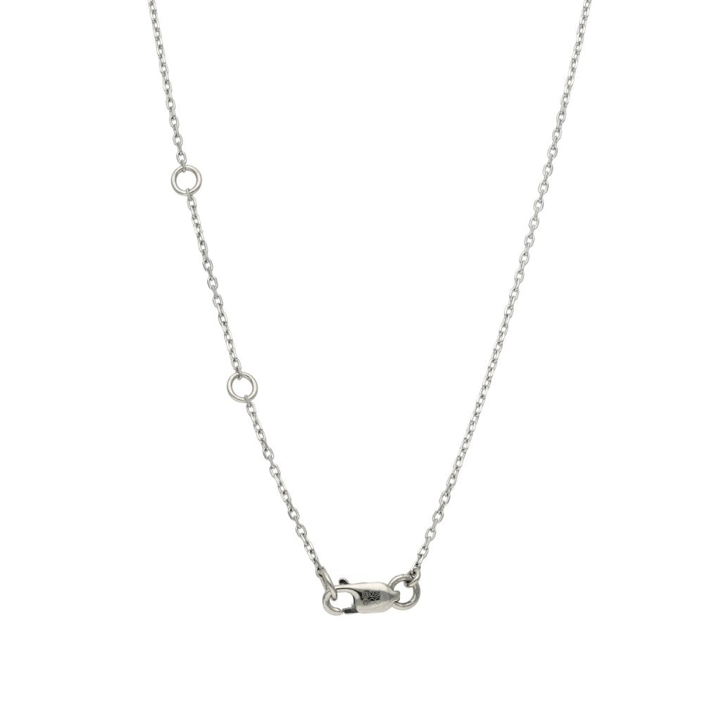 950 Platinum Circle Diamond Pendant & Chain - 16/17/18" - 0.20ct