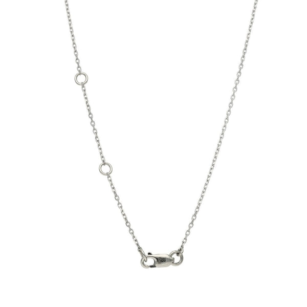 950 Platinum Circle Diamond Pendant & Chain - 16/17/18" - 0.20ct