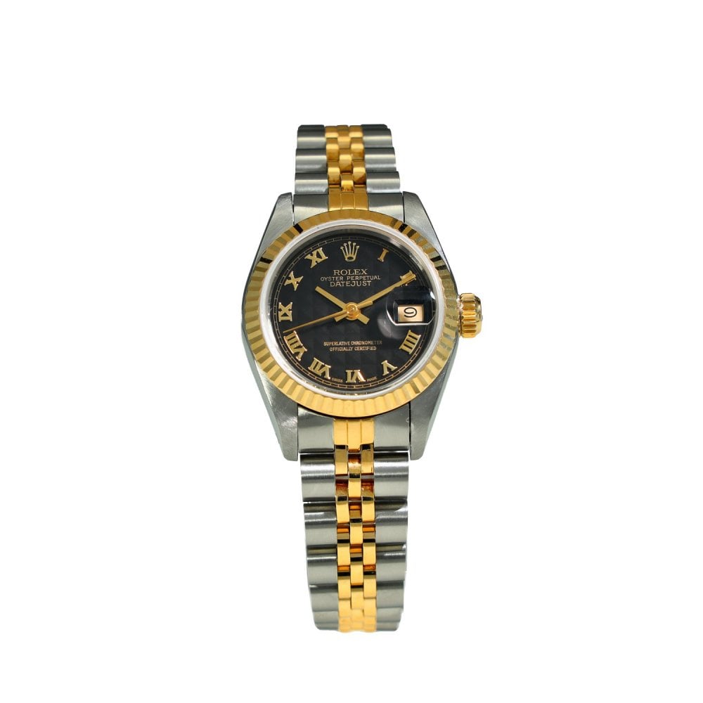 Lady-Datejust 69173 - Black Pyramid Dial - 1991