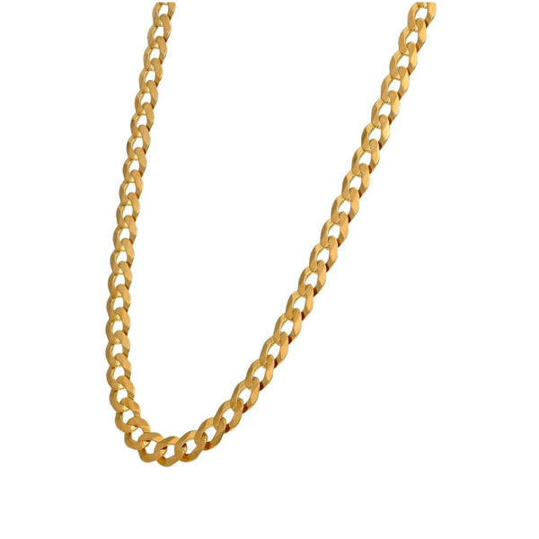 Gents 9ct Yellow Gold Curb Chain - 21" - 15.8g