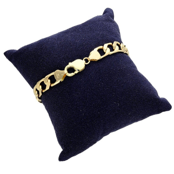 9ct Yellow Gold Curb Bracelet - 8" - 24.6g